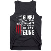 Gunpa Like A Normal Grandpa Fun And Owns Guns (On Back) Tank Top