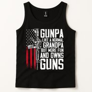 Gunpa Like A Normal Grandpa Fun And Owns Guns (On Back) Tank Top