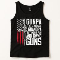 Gunpa Like A Normal Grandpa Fun And Owns Guns (On Back) Tank Top