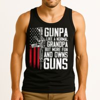 Gunpa Like A Normal Grandpa Fun And Owns Guns (On Back) Tank Top