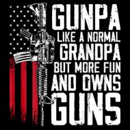 Gunpa Like A Normal Grandpa Fun And Owns Guns (On Back) Tank Top