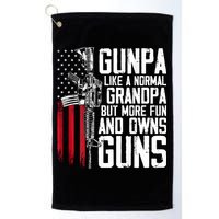 Gunpa Like A Normal Grandpa Fun And Owns Guns (On Back) Golf Towel