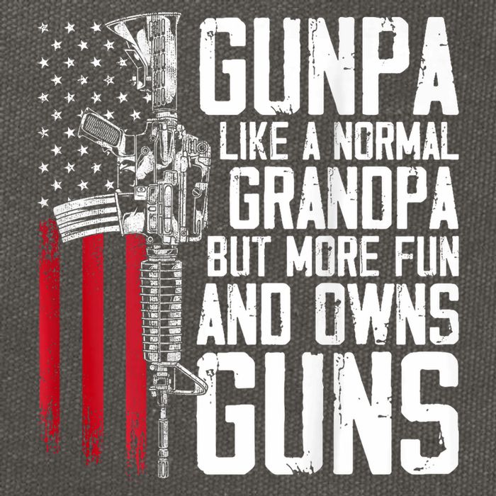 Gunpa Like A Normal Grandpa Fun And Owns Guns (On Back) Cotton Canvas Backpack