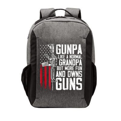 Gunpa Like A Normal Grandpa Fun And Owns Guns (On Back) Vector Backpack