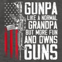 Gunpa Like A Normal Grandpa Fun And Owns Guns (On Back) Vector Backpack