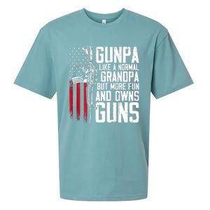 Gunpa Like A Normal Grandpa Fun And Owns Guns (On Back) Sueded Cloud Jersey T-Shirt