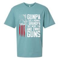 Gunpa Like A Normal Grandpa Fun And Owns Guns (On Back) Sueded Cloud Jersey T-Shirt