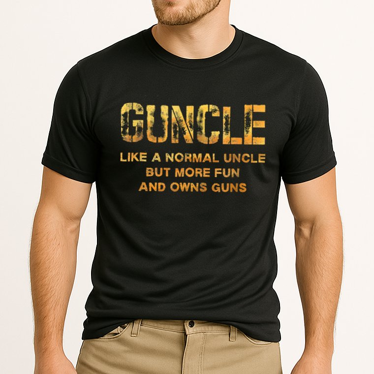 Guncle Like A Normal Uncle Comical Gun Loving Uncle Gift Performance Shirt