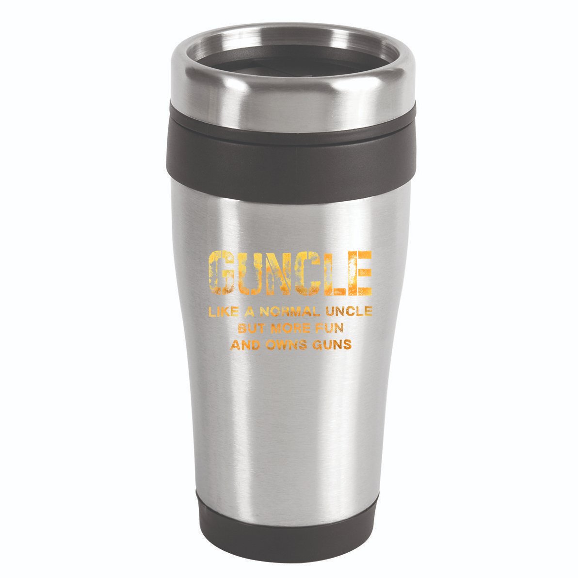 Guncle Like A Normal Uncle Comical Gun Loving Uncle Gift 16oz Travel Tumbler