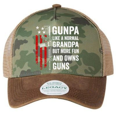 Gunpa Like A Normal Grandpa More Fun And Owns Guns Vintage Legacy Tie Dye Trucker Hat