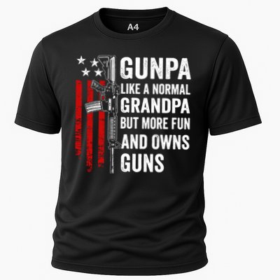 Gunpa Like A Normal Grandpa More Fun And Owns Guns Vintage Performance Shirt