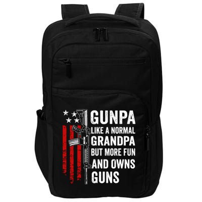 Gunpa Like A Normal Grandpa More Fun And Owns Guns Vintage Impact Tech Backpack
