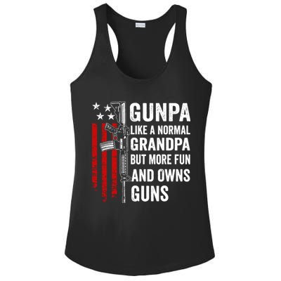 Gunpa Like A Normal Grandpa More Fun And Owns Guns Vintage Ladies PosiCharge Competitor Racerback Tank