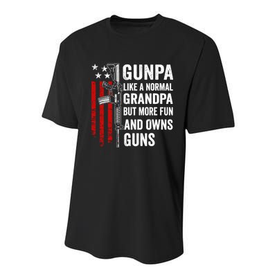 Gunpa Like A Normal Grandpa More Fun And Owns Guns Vintage Youth Performance Sprint T-Shirt
