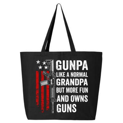 Gunpa Like A Normal Grandpa More Fun And Owns Guns Vintage 25L Jumbo Tote