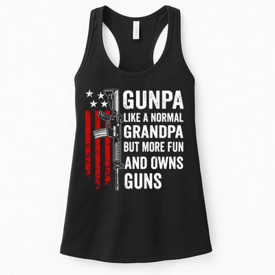 Gunpa Like A Normal Grandpa More Fun And Owns Guns Vintage Womens Tank Top