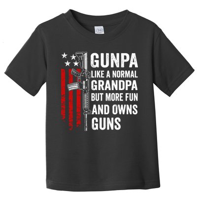 Gunpa Like A Normal Grandpa More Fun And Owns Guns Vintage Toddler T-Shirt