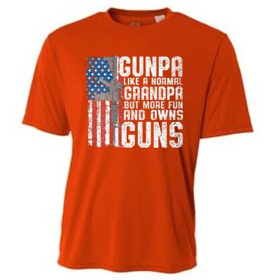 Gunpa Like A Normal Grandpa Fun And Owns Guns Cooling Performance Crew T-Shirt