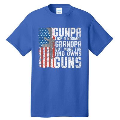 Gunpa Like A Normal Grandpa Fun And Owns Guns Tall T-Shirt