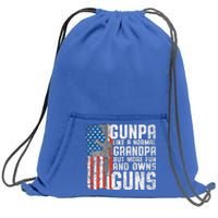 Gunpa Like A Normal Grandpa Fun And Owns Guns Sweatshirt Cinch Pack Bag