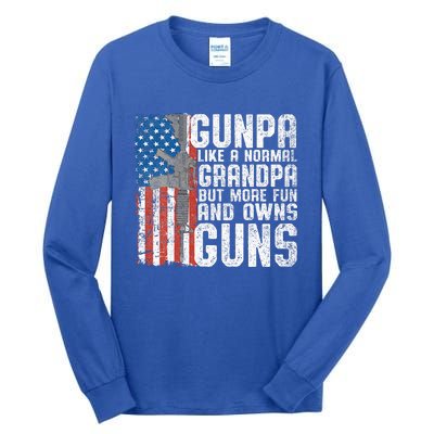 Gunpa Like A Normal Grandpa Fun And Owns Guns Tall Long Sleeve T-Shirt