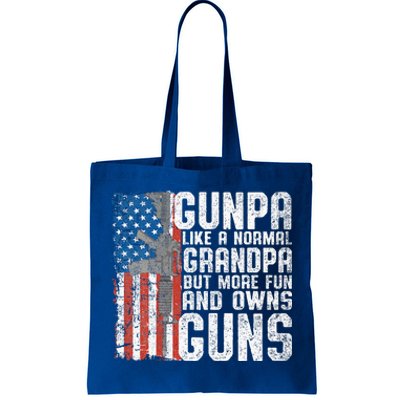 Gunpa Like A Normal Grandpa Fun And Owns Guns Tote Bag