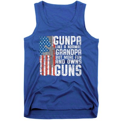 Gunpa Like A Normal Grandpa Fun And Owns Guns Tank Top