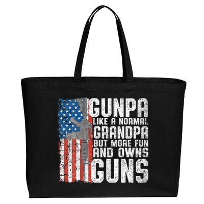 Gunpa Like A Normal Grandpa Fun And Owns Guns Cotton Canvas Jumbo Tote