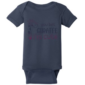 Giraffe Lover And Cool You Bet Giraffe IM Cute Baby Bodysuit