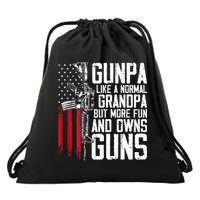 Gunpa Like A Normal Grandpa Fun And Owns Guns Drawstring Bag