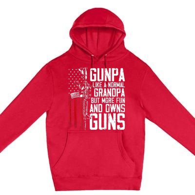 Gunpa Like A Normal Grandpa Fun And Owns Guns Premium Pullover Hoodie