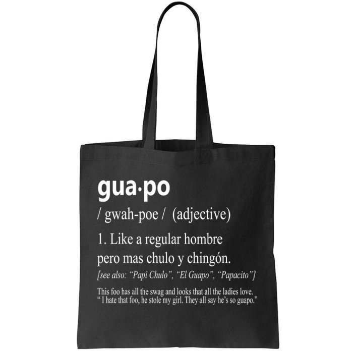 Guapo Like A Regular Hombre Pero Mas Men Women Gift Funny Tote Bag