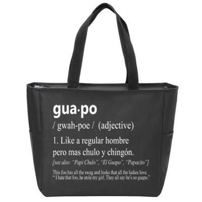 Guapo Like A Regular Hombre Pero Mas Men Women Gift Funny Zip Tote Bag