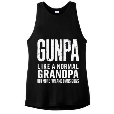 Gunpa Like A Normal Grandpa But More Fun And Owns Guns Funny Ladies PosiCharge Tri-Blend Wicking Tank