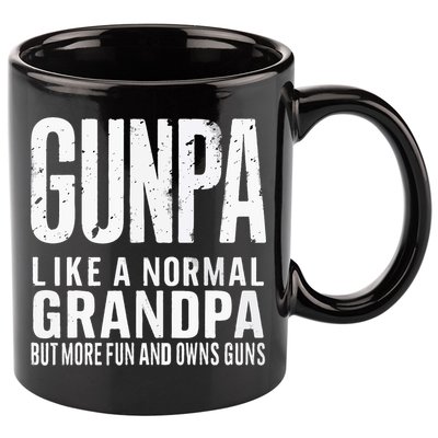 Gunpa Like A Normal Grandpa But More Fun And Owns Guns Funny 11oz C Handle Ceramic Mug