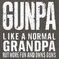 Gunpa Like A Normal Grandpa But More Fun And Owns Guns Funny Cotton Canvas Backpack
