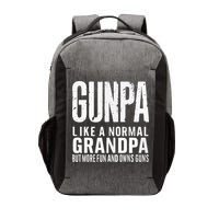 Gunpa Like A Normal Grandpa But More Fun And Owns Guns Funny Vector Backpack