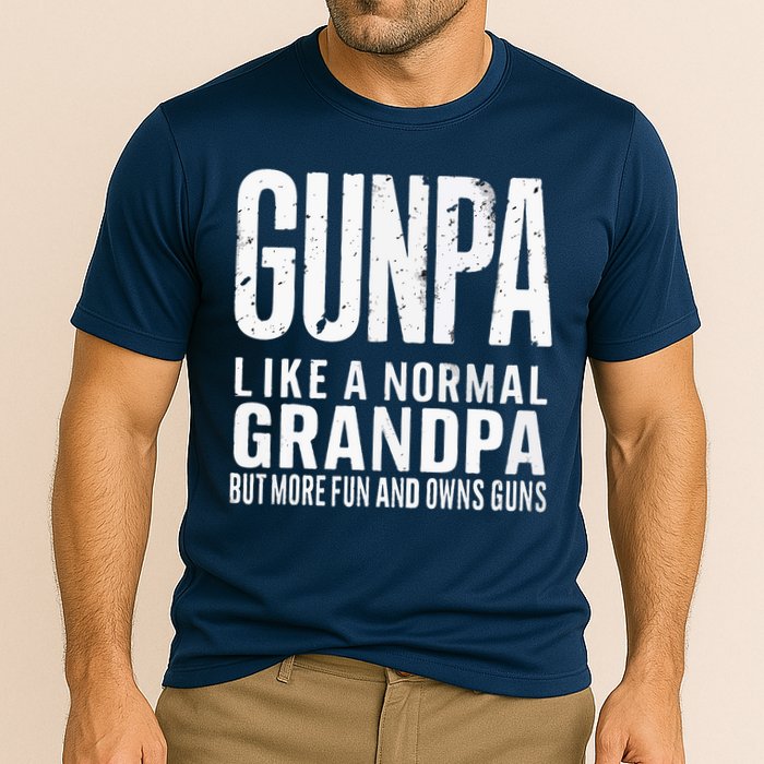 Gunpa Like A Normal Grandpa But More Fun And Owns Guns Funny Performance Shirt