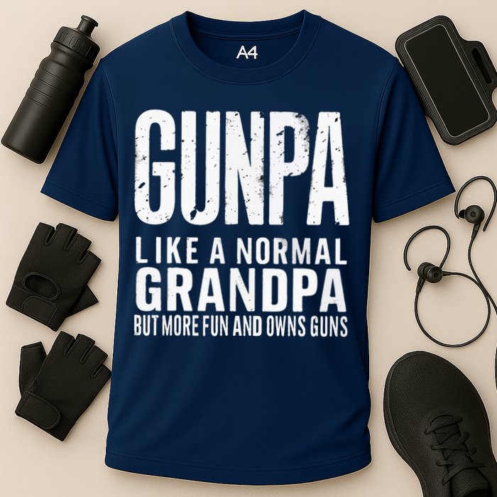 Gunpa Like A Normal Grandpa But More Fun And Owns Guns Funny Performance Shirt