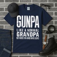 Gunpa Like A Normal Grandpa But More Fun And Owns Guns Funny Tall T-Shirt