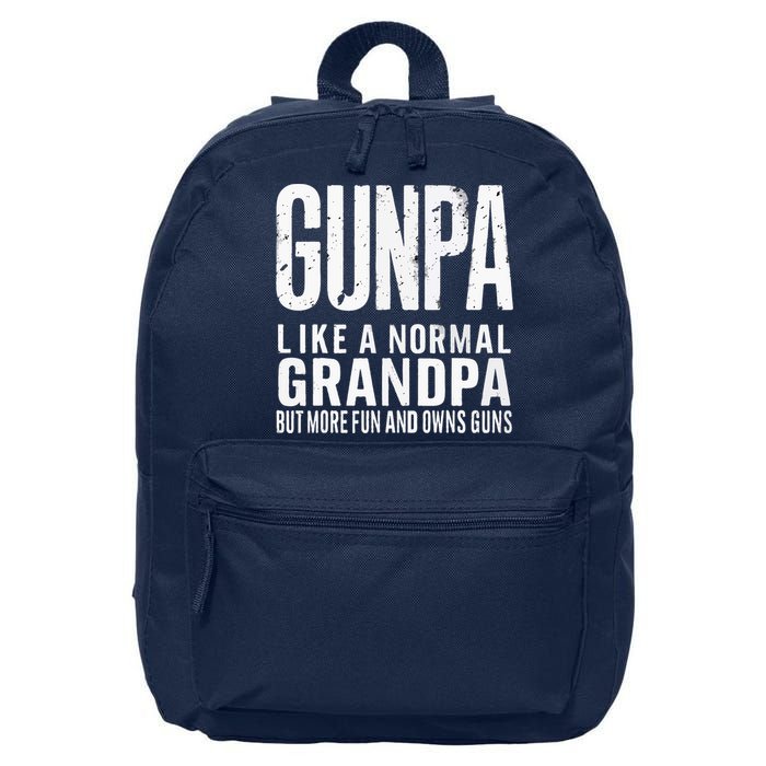 Gunpa Like A Normal Grandpa But More Fun And Owns Guns Funny 16 in Basic Backpack