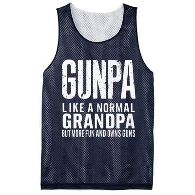 Gunpa Like A Normal Grandpa But More Fun And Owns Guns Funny Mesh Reversible Basketball Jersey Tank