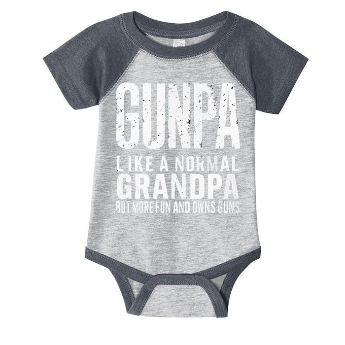 Gunpa Like A Normal Grandpa But More Fun And Owns Guns Funny Infant Baby Jersey Bodysuit