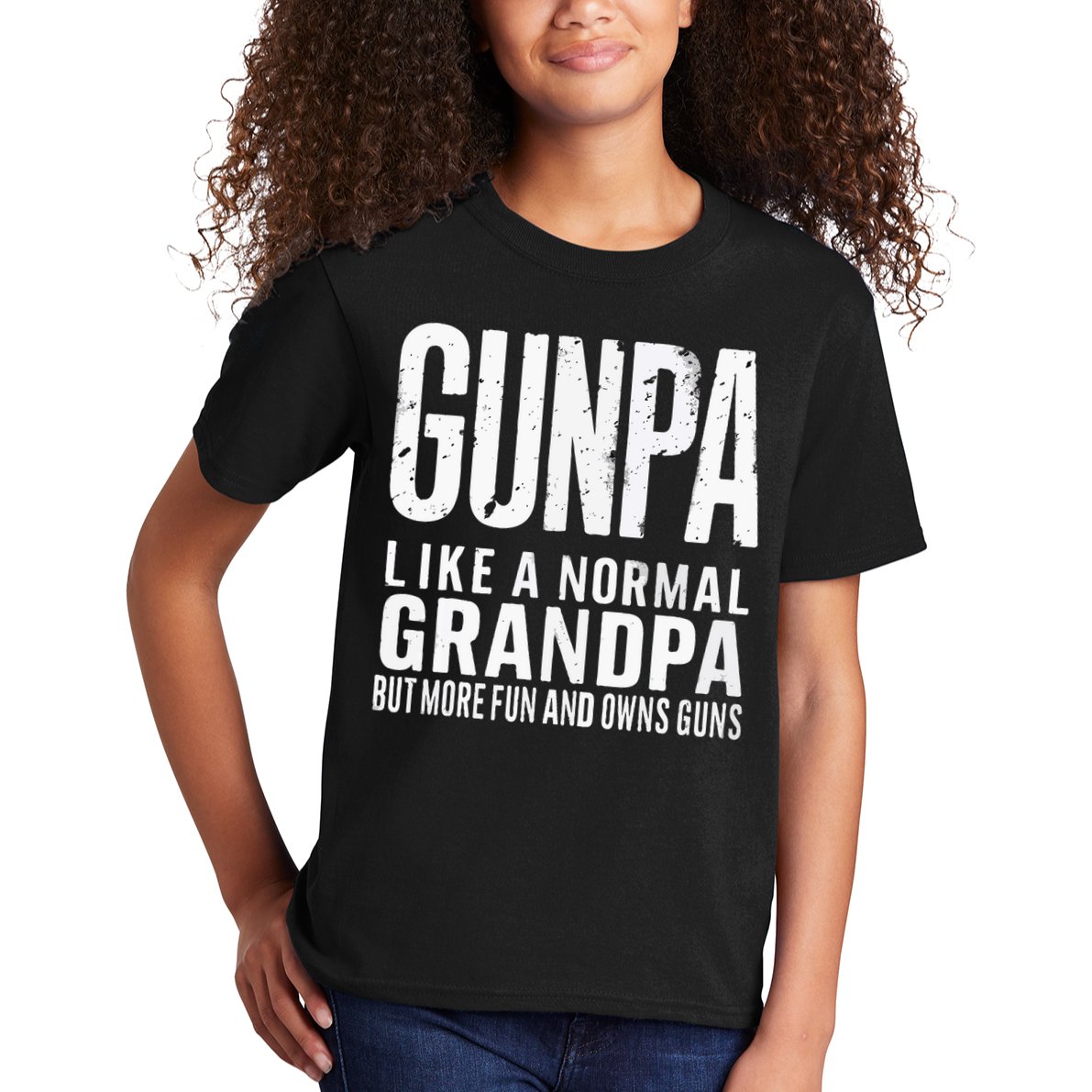 Gunpa Like A Normal Grandpa But More Fun And Owns Guns Funny Kids T-Shirt