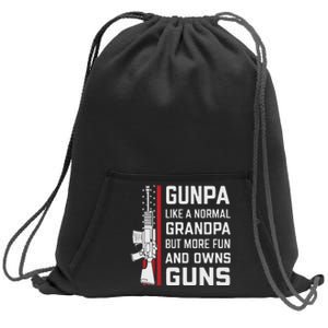 Gunpa Like A Normal Grandpa But More Fun And Owns Guns Sweatshirt Cinch Pack Bag