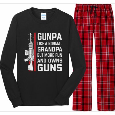 Gunpa Like A Normal Grandpa But More Fun And Owns Guns Long Sleeve Pajama Set