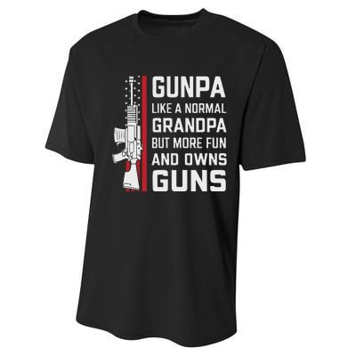 Gunpa Like A Normal Grandpa But More Fun And Owns Guns Performance Sprint T-Shirt