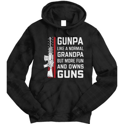 Gunpa Like A Normal Grandpa But More Fun And Owns Guns Tie Dye Hoodie