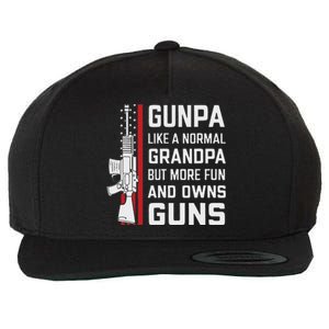 Gunpa Like A Normal Grandpa But More Fun And Owns Guns Wool Snapback Cap