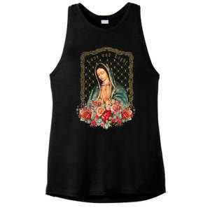 Guadalupe Love And Light Virgen De Guadalupe Gifts Ladies PosiCharge Tri-Blend Wicking Tank